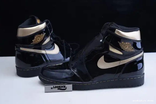 METALLIC RETRO HIGH BLACK 1 JORDAN (2020) GOLD AIR 555088-032 0427